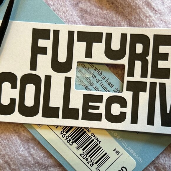 NWT Future Collective 2pc.1X Lavender Top & Skirt Set Cable Knit Modern Pastel - Picture 6 of 9